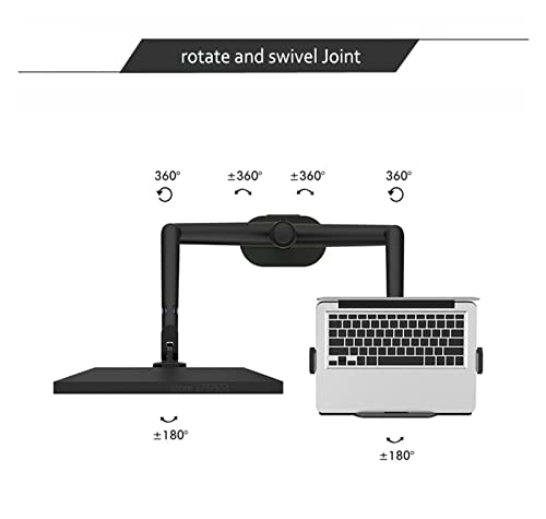 Support d'ordinateur portable de bureau aluminium résistant pour grand écran 32" VESA - 5