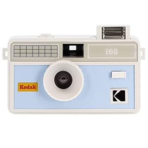 Kodak i60 Reusable 35mm Film Camera – Retro Style, Focus Free, Built in Flash, Press and Pop-up Flash (Baby Blue)