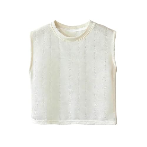 Xiaojmake Baby Boy Toddler Tank Tops Sleeveless T Shirt Athletic Breathable Casual Loose Fit Solid Color Vest Tees 6M-12Y White