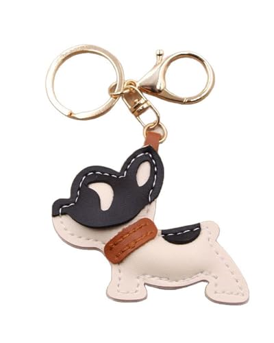 LEEQBCR 1 pieza Llavero de cuero con diseño de Cachorro, bonito regalo,para Bolsos Mochilas Monederos Llaves Keychain para Regalo(Blanco) LEEQBCR 1 pieza Llavero de cuero con diseño de Cachorro, bonito regalo,para Bolsos Mochilas Monederos Llaves Keychain para Regalo(Blanco)