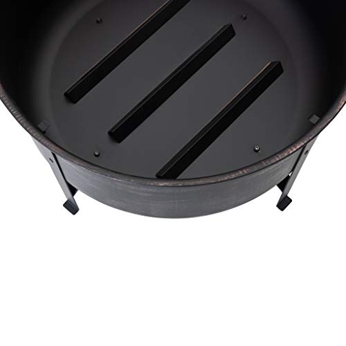 Amazon Basics Deep Bowl Round Fire Pit - 30-Inch, Brushed Copper #TOP2