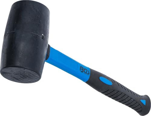 BGS 1962 | Gummihammer | Fiberglasstiel | schwarzer Kopf | Ø 65 mm | 720 g