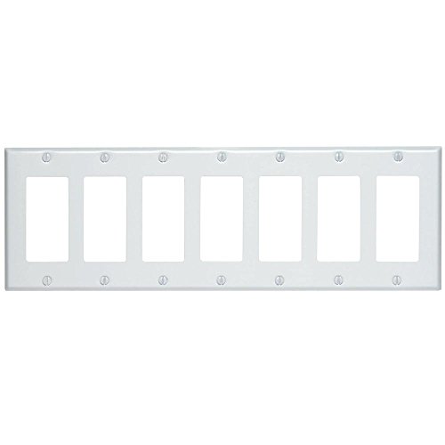 Leviton 80407-W plaque murale blanche 7 gangs decorator encastrable - 2