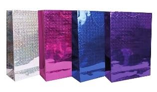 Sac cadeau hologramme XL pour sublimer vos soirées d'anniversaire