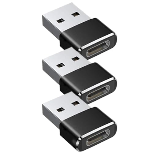 Hlagmix Adaptador USB C a USB, Adaptador USB,Adaptador USB Macho 3 Piezas Convertidor Tipo C | Adaptador de Cargador Convertidor de Cargador liviano de Carga rápida para teléfono y computadora