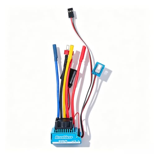 Yuecoom RC Car Brushless ESC, 80A Electronic Speed Controller, Waterproof Brushless ESC for 1/10 RC...
