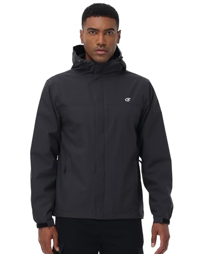 Image of YuKaiChen Mens Rain Jacket Waterproof Hooded Windbreaker Jacket Lightweight Outdoor Hiking Shell Coat