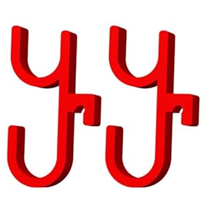 Universeller Hakenhalter als Sitzhaken für Top Tether Multifunktionaler Organizer zur Rücksitzverstauung Geräuscharmer Doppelhaken einfach ohne Bohren im Kofferraum jedes SUV oder Auto (Red, A)