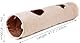 Purpurra Katzentunnel extralang faltbar Katzenspielzeug Rascheltunnel Spieltunnel 116cm mit 4 Eingängen und Spielball (Beige)