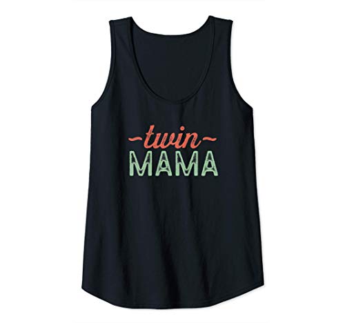 Donna Vintage Twin Mama Funny Mom of Twins Mothers Day Gift Cute Canotta