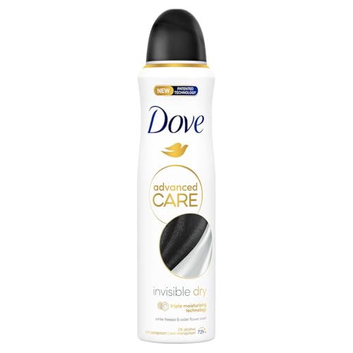Dove Advanced Care Invisible Dry Déodorant en spray pour femme avec technologie Pro-Ceramide pour une protection de 72 heures contre la transpiration et les odeurs 150 ml