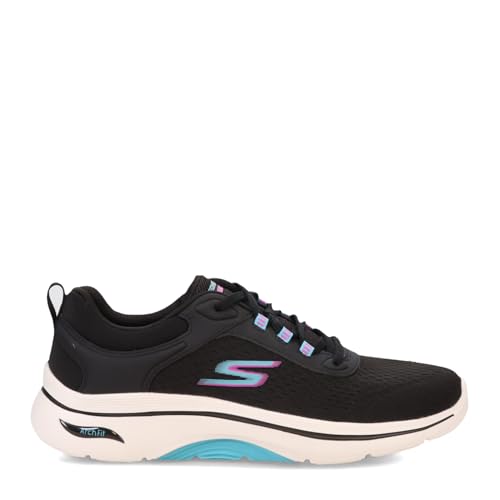 Skechers Women's Go Walk Arch Fit 2.0 Balin Sneaker, Black/Multi, 5