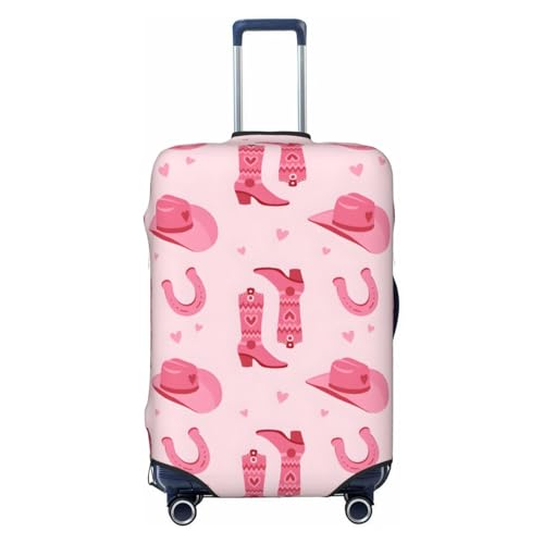 Retro Cowgirl Boots Hat Luggage Protector,Scratch Travel Suitcase Cover Suitcase Fits 18-32 Inch Luggage
