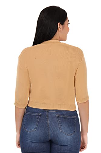 Image of Women Winter Wear V-Neck Half Sleeves Regular Fit Woollen Blouse