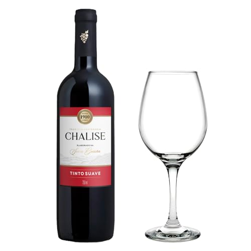 Genérico, Vinho Tinto Suave Chalise + Taça de Vidro Barone