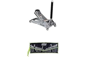 Arcan 3-Ton Aluminum Floor Jack with Combination Wrench Set