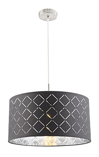 Globo 15228H Kidal Hängeleuchte Metall Nickel Matt, 1X E27