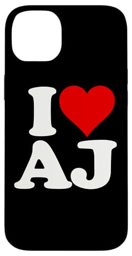 I LOVE HEART AJ A.J. A J CjV mO O jbNl[ X}zP[X iPhone 14 Plus p
