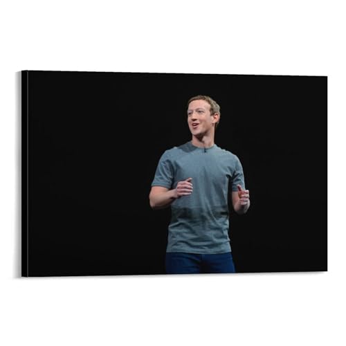 Poster Mark Zuckerberg tableau sur toile déco de chambre moderne 20x30 cm