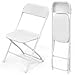 Premium Moments Silla Plegable para Interior y Exterior – Plástico Reforzado y Patas de Hierro con Refuerzo de Acero – Soporta hasta 160 kg – Ligera 2,5 kg – Fácil de Guardar y Limpiar (1, Blanca)