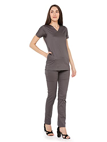 Image of Associated Uniforms Womens Cotton Slim Fit Scrub Suit with Lycra /Spandex /Stretch feel (LYCO)