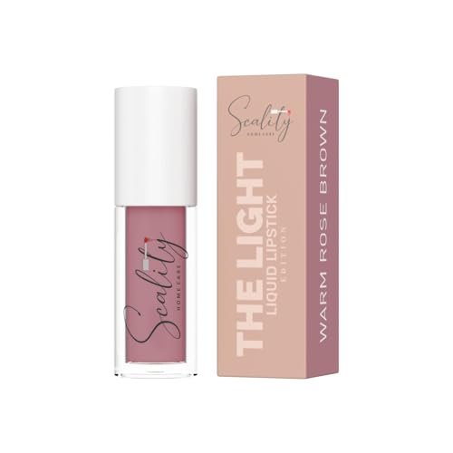Image of Scality Liquid Lipstick - Warm Rose Brown | Highly Pigmented Matte Lipstick | One Swipe Application | Long Lasting, Transferproof & Smudge Proof | Smooth Comfortable Wear | Perfect for Daily & Occasion Makeup (5 ml)