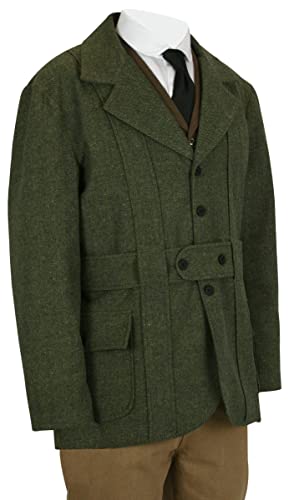 Historical Emporium Men's Norfolk Wool Blend Herringbone Tweed Jacket2