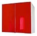 Berlioz Creations - Mueble Alto de Cocina con 2 Puertas, Otros, Rojo Brillante, 80 x 33