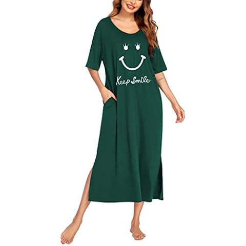 Ekouaer Camisón de Mujer con Bolsillo Cover