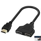 Supporta Full HD 1080p: Splitter HDMI 1 ingresso 2 uscite compatibile con risoluzioni HD fino a 1080p per un'immagine nitida e stabile, ideale per video, presentazioni, corsi e usi multimediali comuni.