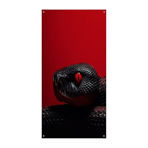 Bannière de porte de bienvenue aux yeux rouges pour habiller une grande entrée