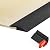 3.3Ft Carpet Floor Transition Strip, Self Adhesive Floor Edging Trim Strip, PVC Threshold Cover for Doorway, Floor Divider Strip Suitable for Threshold Transitions with a Height Less Than 5 mm - Black