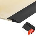 3.3Ft Carpet Floor Transition Strip, Self Adhesive Floor Edging Trim Strip, PVC Threshold Cover for Doorway, Floor Divider Strip Suitable for Threshold Transitions with a Height Less Than 5 mm - Black
