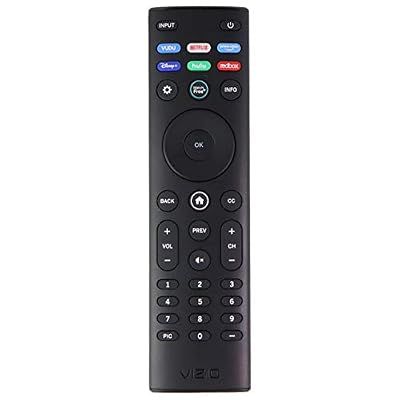 Vizio Remote (XRT140) with Vudu/Netflix/Prime/Disney/Hulu/Redbox Keys - Black