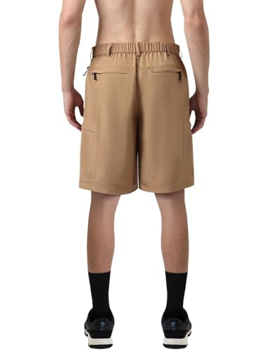 Mens Hiking Cargo Shorts Lightweight Elastic Waist Outdoor Work Sports Short Classic Relaxed Fit Quick-Dry Stretch Tactical Shorts with 6 Zipper Pockets for Work Golf Athletic Casual Travel Fishing — view 2