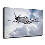 XquLz P-51 Mustang American Airlines Poster Wall Art Picture Print Photo Creative Decoration Office Home Poster Artwork (Unframed,20×30inch)