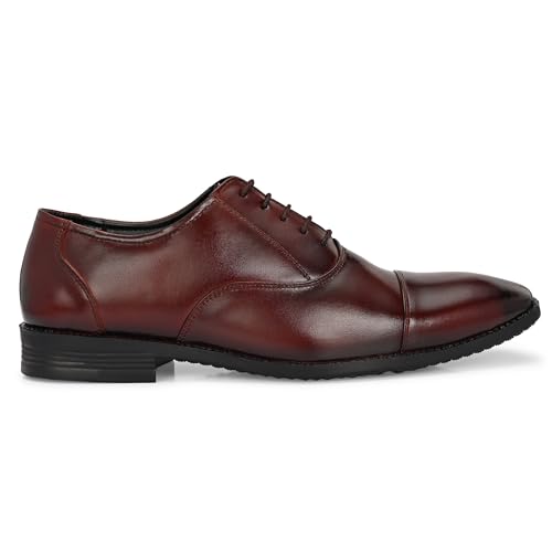 Image of Blue Leather by Centrino Genuine Leather Slip-On Men's Formal Shoe |Stylish with Soft Cushioned Insole |Trendy Non Lace-Up Design |Durable Leather with Anti-Skid Sole | Perfect for Formal Wear (4021)