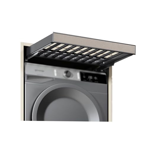 TMKDNNKG Tendedero Invisible de aleación de Aluminio, cajón extraíble para Pantalones para Lavadora, Cesta extraíble para Armario Empotrado, Ahorra Espacio (Gris, 664-714 mm)