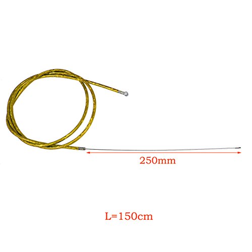 Image of 59 inch Clutch Cable Line and 51 inch Gas Throttle Cable for 2 Stroke 49cc 50cc 60cc 80cc 100cc Motorized Bicycle Push Bike Parts yellow
