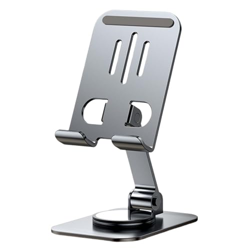 Metall -Mobiltelefonhalter, rotierende Mobilfunkständer | Tablet-Ständer für den Schreibtisch, Handy-Halterung aus Metall | 360 Grad drehbarer Handy-Ständer, Handy-Ständer, E-Book-Reader, platzsparend