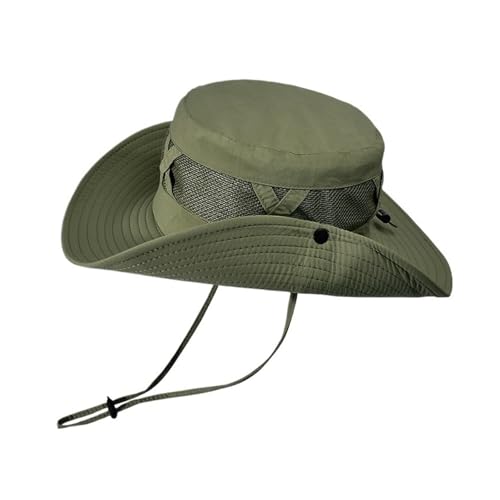 Chapeau de pêche homme anti-UV et respirant avec grand bord pour protection solaire été