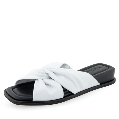 Sandale Brady Aerosoles femme en cuir blanc pointure 40 mule d'été plate et confortable