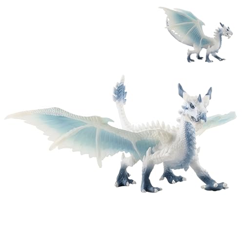 Eisdrache Figuren 19cm Eisdrache Spielzeug Dinosaurier Modell Dragons Kindergeburtstag Deko Dino Kuchendekoration Cartoon F-iguren Tierfiguren