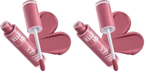 Image of Elle18 Matte Max Liquid Lipstick - Rose Dust, for Smooth Lips, with Hyaluronic Acid & Vitamin E, Blur Matte Finish, Transferproof & Smudgeproof - 6ml (Pack of 2)