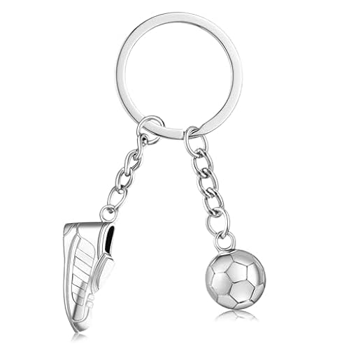 Llavero de Fútbol para Niños Llavero de Metal Plateado con Colgante de Bota y Balón de Fútbol Llavero de Fútbol Novedoso para Fanáticos de Deportes Hombres Regalos Llaves Cumpleaños (1) | Ya disponible en tu tienda friki favorita! En mundofriki.es!