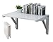 Rieto Mesa Cocina Plegable Pared Escritorio de Madera Maciza, Blanco Mesa Abatible De Pared, para Oficina, hogar, Cocina, 50x30cm 60x40cm 70x40cm 80x40cm 100x40cm 120x40cm 70x50cm 80x50cm 100x50cm