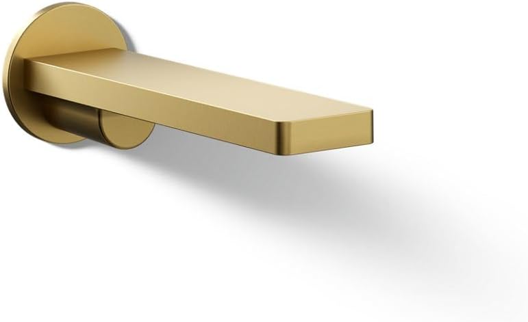 Kohler 73120-TT Composed Wall-Mount Non-Diverter Bath Spout, Vibrant Titanium