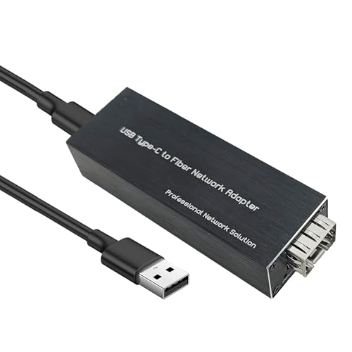 USB 3.0 to SFP Gigabit Ethernet Adapter - Mini Network Interface Card Compatible with Windows/macOS/Linux, Fast Transfer Rate,Full/Half Duplex,Plug and Play,Metal Casing