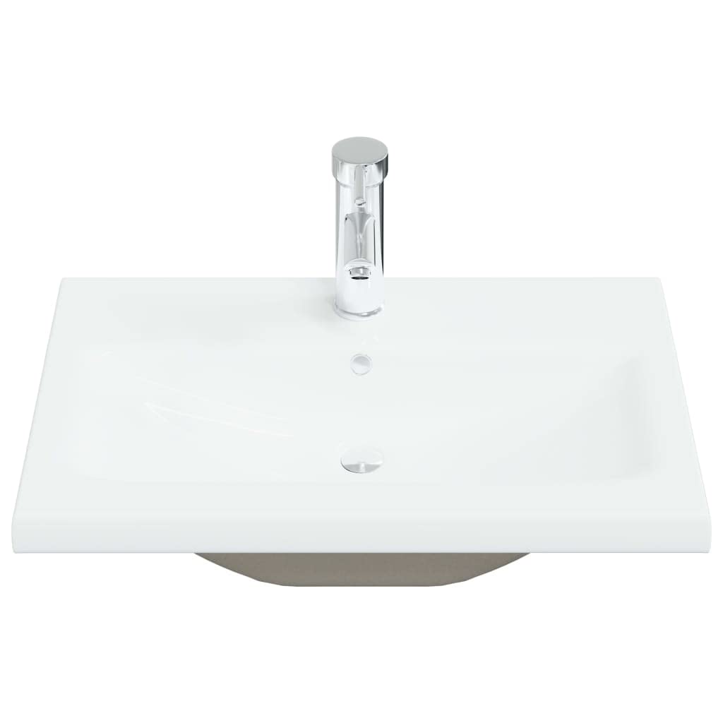 Genérico Lavabo Empotrado con Grifo cerámica Blanco 61x39x18 cm,Bricolaje,Fontanería,Piezas para fontanería,Lavabos y fregaderos,Lavabos-148624