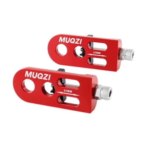 2Pcs Bike Chain Tensioner Single Speed Universal Fit Stabilizer, Lightweight Bicycle Chain Fastener for Mountain Bikes BMX, Red